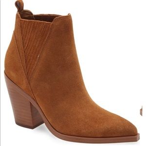 Marc Fisher Tan Chestnut Suede Booties 7